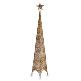 Choinka gwiazda Wieża Złoty Metal Plastikowy 34 x 154 x 34 cm (6 Sztuk)