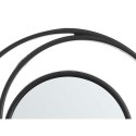 Zestaw luster Okrągły Abstrakcyjny Czarny polipropylen 78 x 26 x 2,5 cm (6 Sztuk)