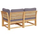VidaXL 2 Piece Patio Lounge Set with Cushions Solid Wood Acacia