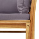 VidaXL 2 Piece Patio Lounge Set with Cushions Solid Wood Acacia