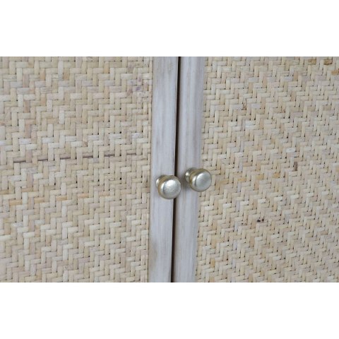 Odbiornik Home ESPRIT Naturalny Rattan Drewno paulowni Lustro 92 x 40 x 181 cm Odbiornik Home ESPRIT Naturalny Rattan Drewno paulowni Lustro 92 x 40 x 181 cm