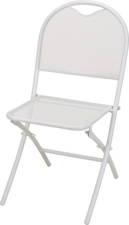 Składane krzesło 87 x 40 cm aluminiowe białe