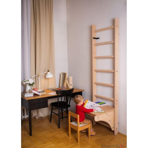DRABINKA Z DREWNIANYM DO PODCIĄGANIA Z BIURKIEM BENCHK 112 DRABINKA Z DREWNIANYM DO PODCIĄGANIA Z BIURKIEM BENCHK 112