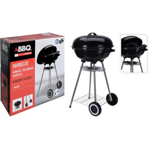 GRILL OGRODOWY KULISTY REX STALOWY ŚR.46CM