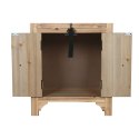 Stolik Nocny Home ESPRIT Czarny Naturalny Drewno świerkowe Drewno MDF 45 x 34 x 66 cm