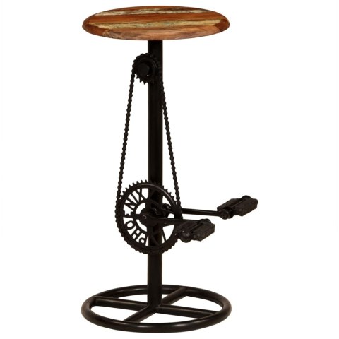 Krzesła barowe, 2 szt., lite drewno z odzysku