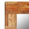 Lustro ścienne z ramą z odzyskanego drewna, 60 x 60 cm