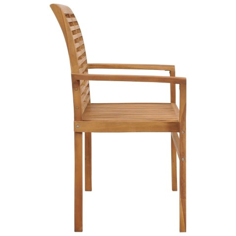 Ławka ogrodowa z antracytową poduszką, 112 cm, drewno tekowe Ławka ogrodowa z antracytową poduszką, 112 cm, drewno tekowe