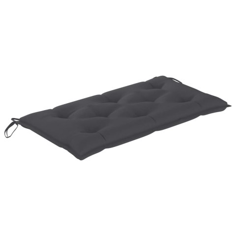 Ławka ogrodowa z antracytową poduszką, 112 cm, drewno tekowe Ławka ogrodowa z antracytową poduszką, 112 cm, drewno tekowe