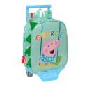 Torba szkolna z kółkami Peppa Pig Kolor Zielony 22 x 27 x 10 cm