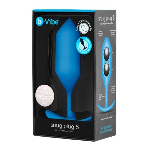 Wibrujący korek analny B-Vibe 5 Niebieski