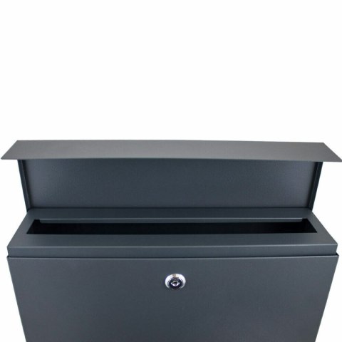 Ciemna Skrzynka pocztowa na listy elegancka kasetka pocztowa z tubą