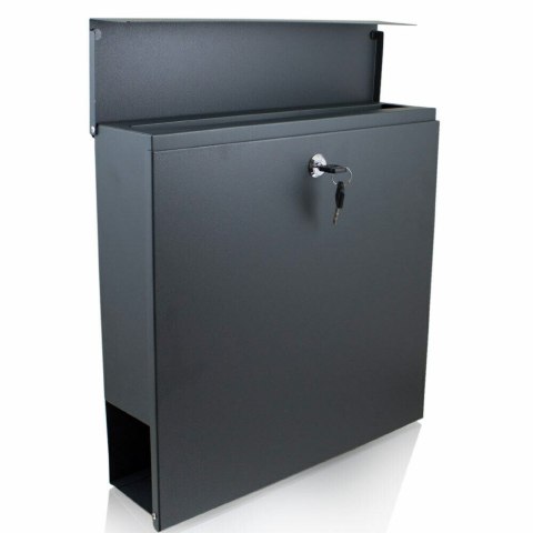 Ciemna Skrzynka pocztowa na listy elegancka kasetka pocztowa z tubą