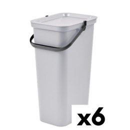 Kosz na śmieci do recyklingu Tontarelli Moda 24 L Biały (6 Sztuk)
