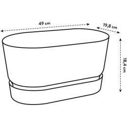 Donica Balkonowa Elho Czarny 50 cm Plastikowy Owalna