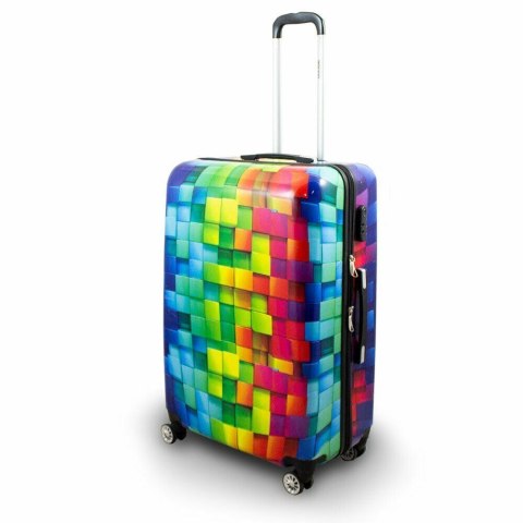 Komplet walizek podróżnych na kółkach CUBE 3szt SET kolorowe lekkie Komplet walizek podróżnych na kółkach CUBE 3szt SET kolorowe lekkie
