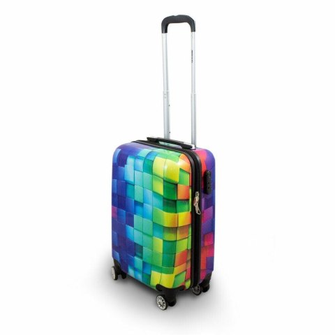 Komplet walizek podróżnych na kółkach CUBE 3szt SET kolorowe lekkie Komplet walizek podróżnych na kółkach CUBE 3szt SET kolorowe lekkie