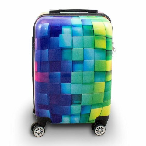 Komplet walizek podróżnych na kółkach CUBE 3szt SET kolorowe lekkie Komplet walizek podróżnych na kółkach CUBE 3szt SET kolorowe lekkie