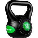 MOVIT Hantle Kettlebell - 16 kg, czarno / zielony