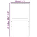 Regulowane ramy stołu roboczego, 2 szt., metal, 55x(69-95,5) cm