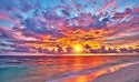 Obraz Wieloczęściowy Malowniczy Zachód Słońca Na Malediwach