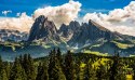 Obraz Wieloczęściowy Widok Włoskich Dolomitów 3D