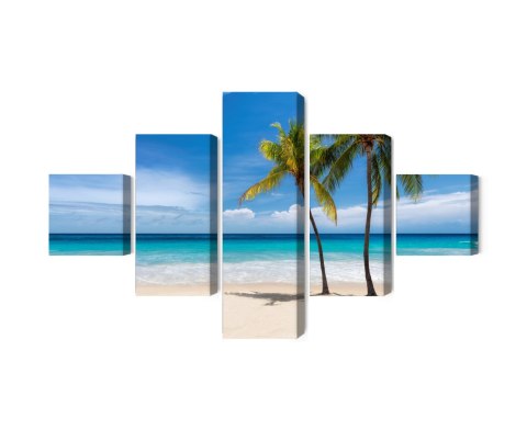 Obraz Wieloczęściowy Karaibska Plaża 3D