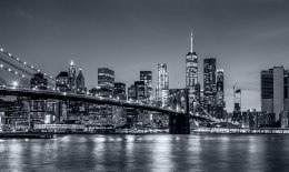 Obraz Wieloczęściowy Panorama Nowego Jorku Nocą