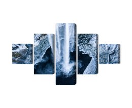 Obraz Wieloczęściowy Zimowy Wodospad