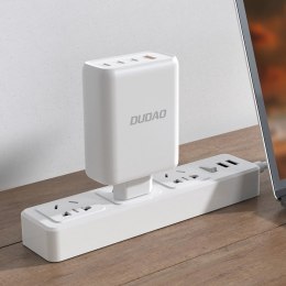 Ładowarka sieciowa GaN USB-A / 3x USB-C PD 140W biała