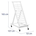 Stojak sklepowy na skrzynki z warzywami owocami 53 x 107 x 165 cm - biały