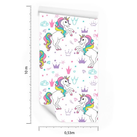 Tapeta Dla Dzieci - Kolorowe Jednorożce