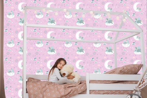 Tapeta Dla Dzieci - Śpiące Jednorożce