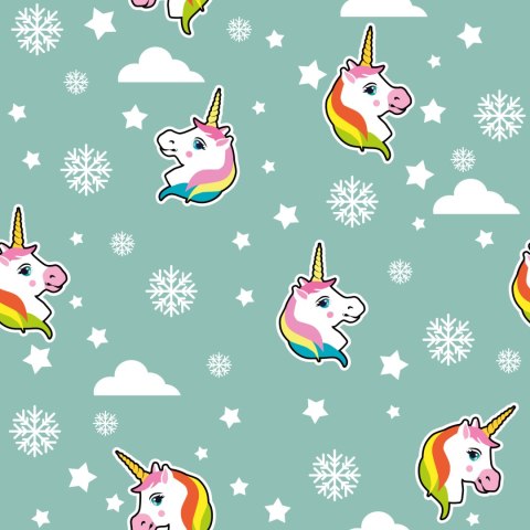 Tapeta Jednorożce I Płatki Śniegu