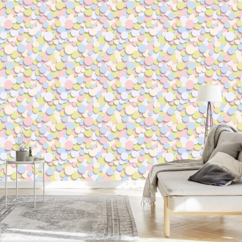 Tapeta Kolorowe Koła - Efekt 3D