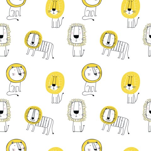 Tapeta Dla Chłopca Pastelowe Lwy Zwierzęta Safari