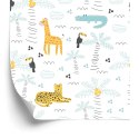 Tapeta Dla Chłopca, Zwierzęta Safari Drzewa Natura