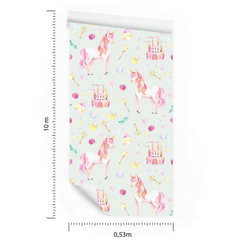 Tapeta Jednorożce Z Bajki, Pokój Dziecięcy