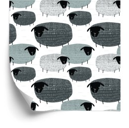 Tapeta Owce W Odcieniach Szarości