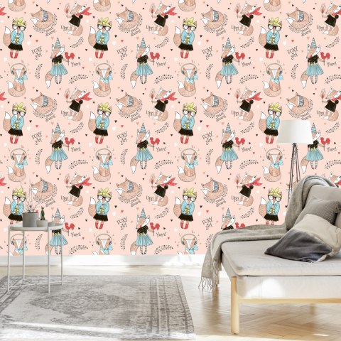 Tapeta Wesołe Liski Z Napisami