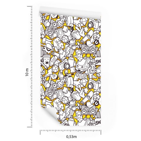 Tapeta Młodzieżowa Miejskie Życie Graffiti Muzyka