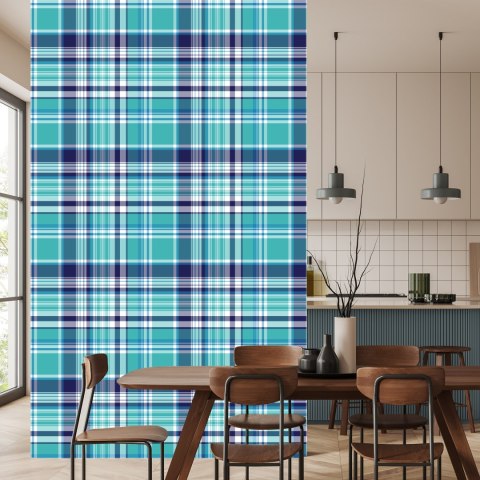 Tapeta Geometryczna, Nowoczesna W Kratę, Do Salonu