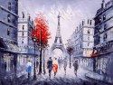 Obraz Wieloczęściowy Widok Paryskiej Ulicy Jak Namalowany
