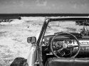 Obraz Wieloczęściowy Wnętrze Starego Kubańskiego Samochodu