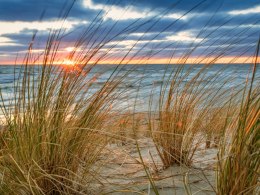 Obraz Wieloczęściowy Wschód Słońca Na Plaży Rugii