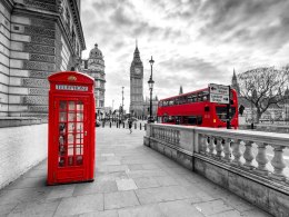 Obraz Wieloczęściowy Czerwona Budka Telefoniczna W Londynie I Big Ben