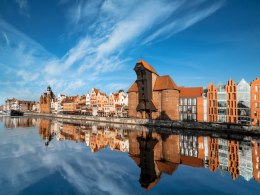 Obraz Wieloczęściowy Panorama Gdańska Z Widokiem Na Rzekę