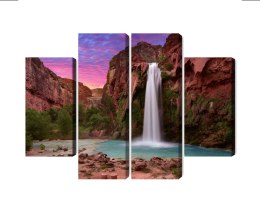 Obraz Wieloczęściowy Wodospady Havasupai