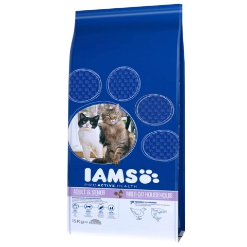 Karma dla kota IAMS Pro Active Health Adult & Senior Łosoś 15 kg