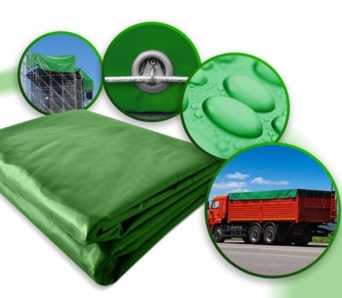 JAGO Plandeka 650 g/m², oczka aluminiowe, zielona, 4 x 3 m JAGO Plandeka 650 g/m², oczka aluminiowe, zielona, 4 x 3 m